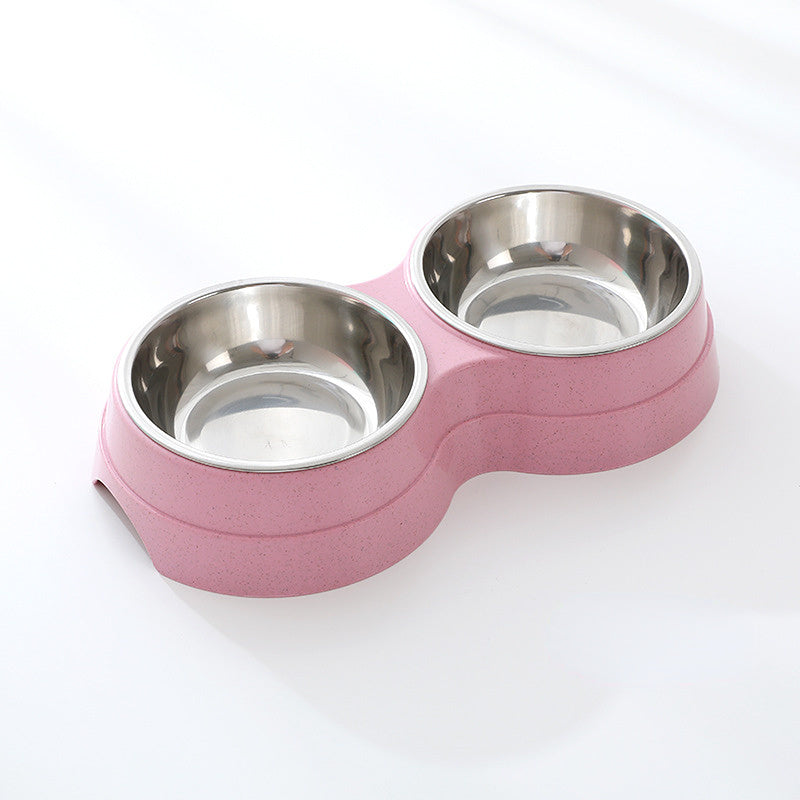 Comedero y Bebedero Doble para Mascotas – Acero Inoxidable, 3 Colores