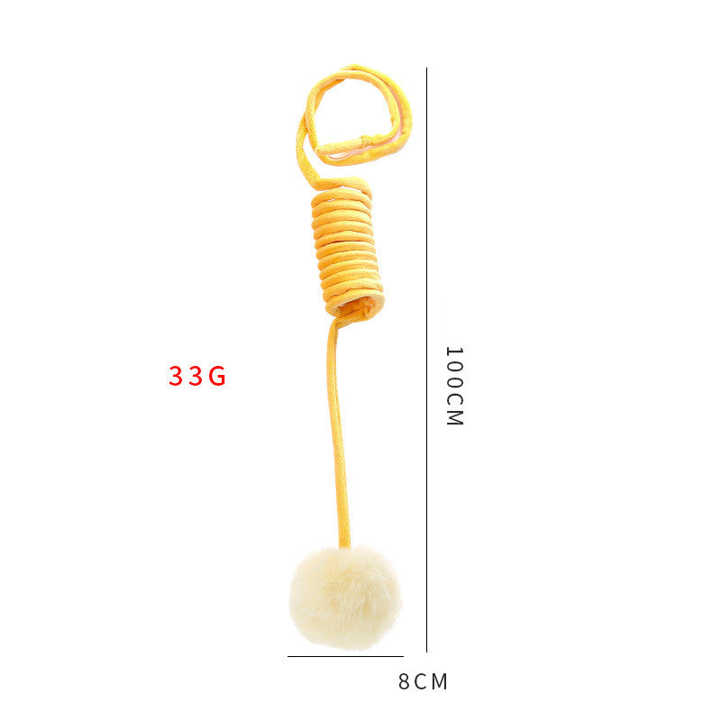 Juguete Interactivo para Gatos – Resorte con Ventosa y Pelota de Pelo
