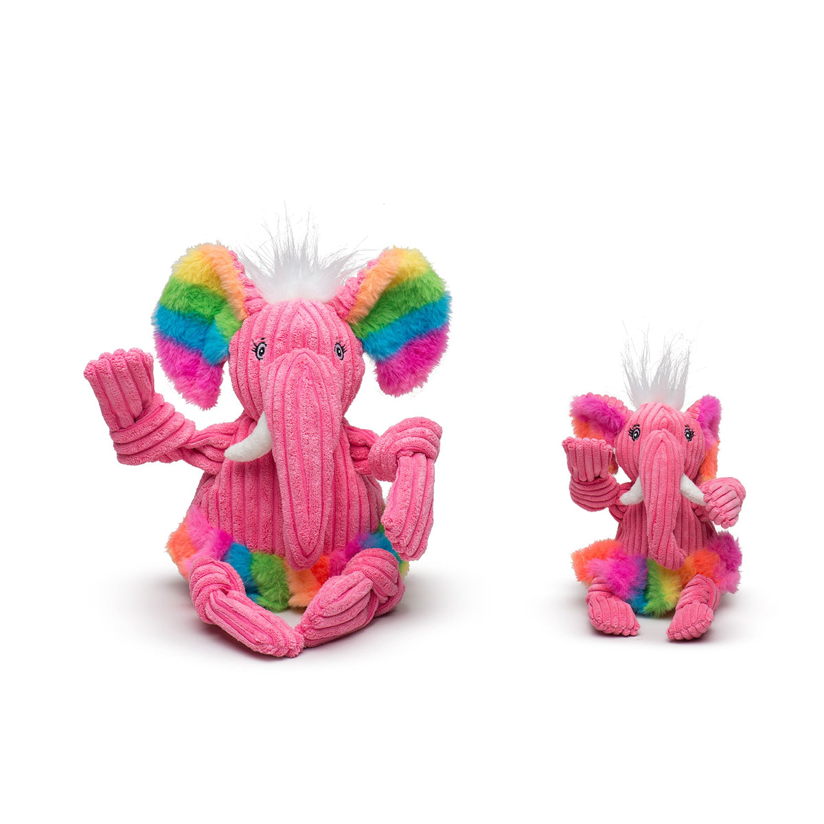 Elefante Arcoíris Knottie® – Juguete de Peluche Premium para Perros