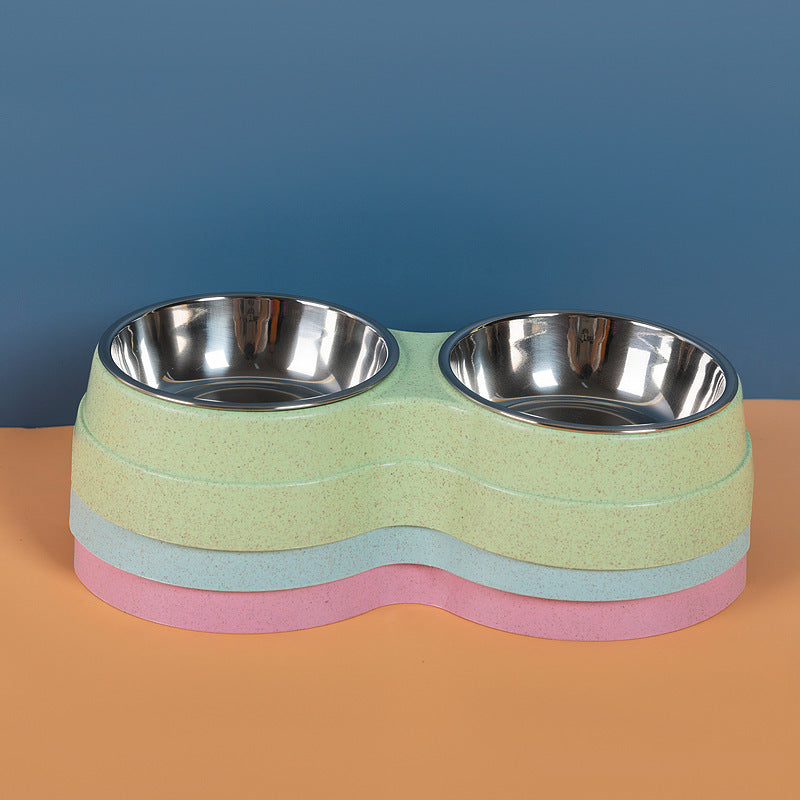 Comedero y Bebedero Doble para Mascotas – Acero Inoxidable, 3 Colores