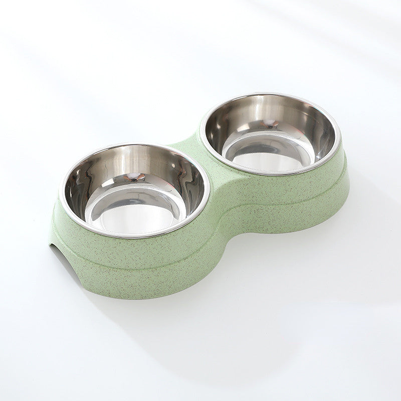 Comedero y Bebedero Doble para Mascotas – Acero Inoxidable, 3 Colores