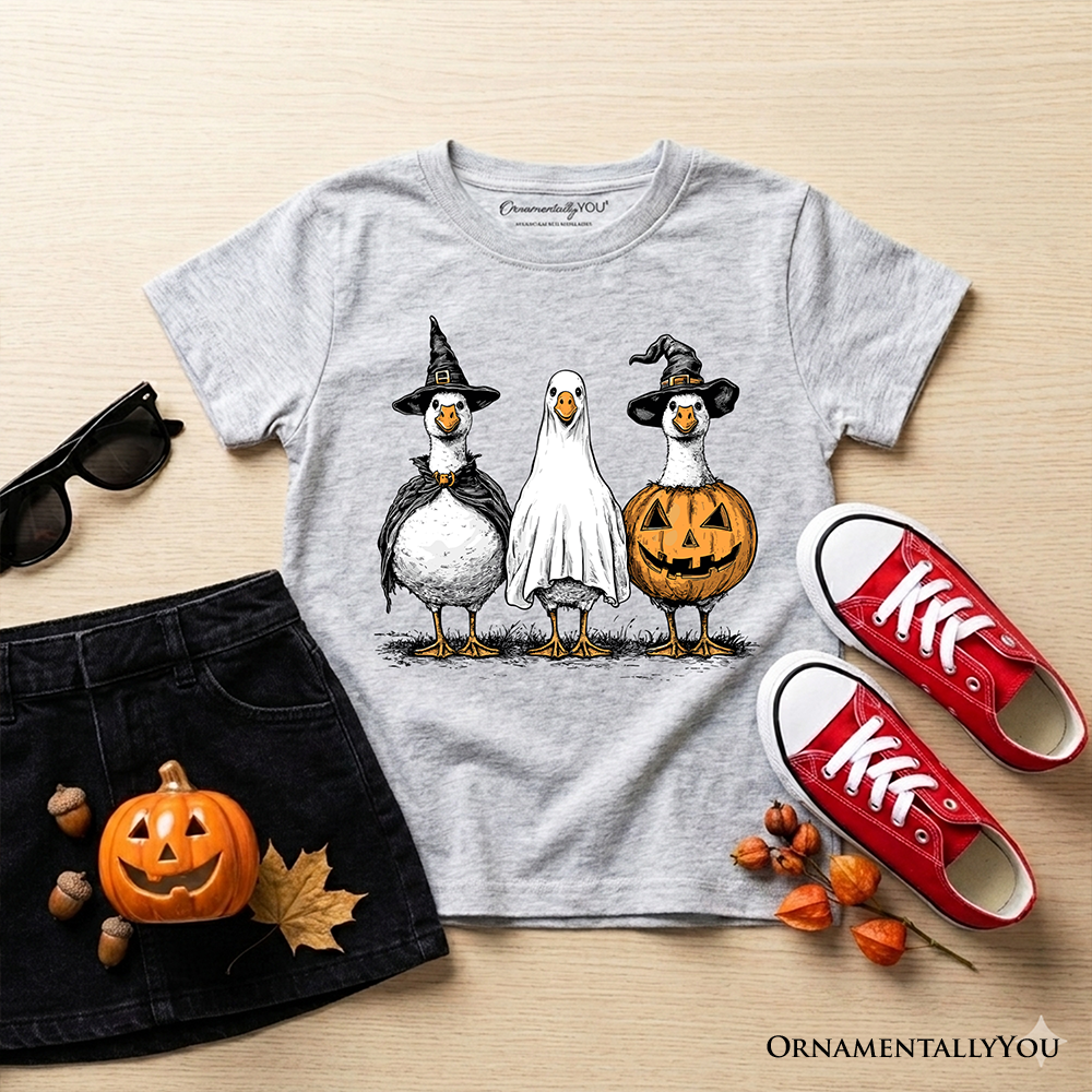 Kids' Halloween Goose T-Shirt – OEKO-TEX® Certified 100% US Cotton | Camiseta Halloween Niño Algodón Certificado