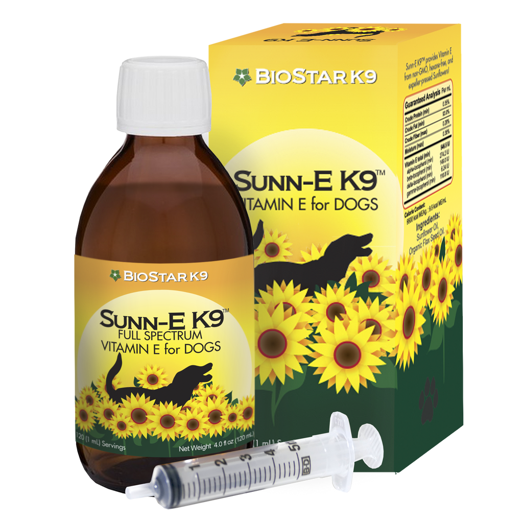 Sunn-E K9 – Vitamina E Natural de Espectro Completo para Perros