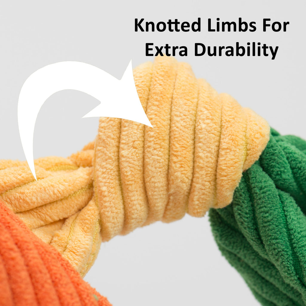Elefante Arcoíris Knottie® – Juguete de Peluche Premium para Perros