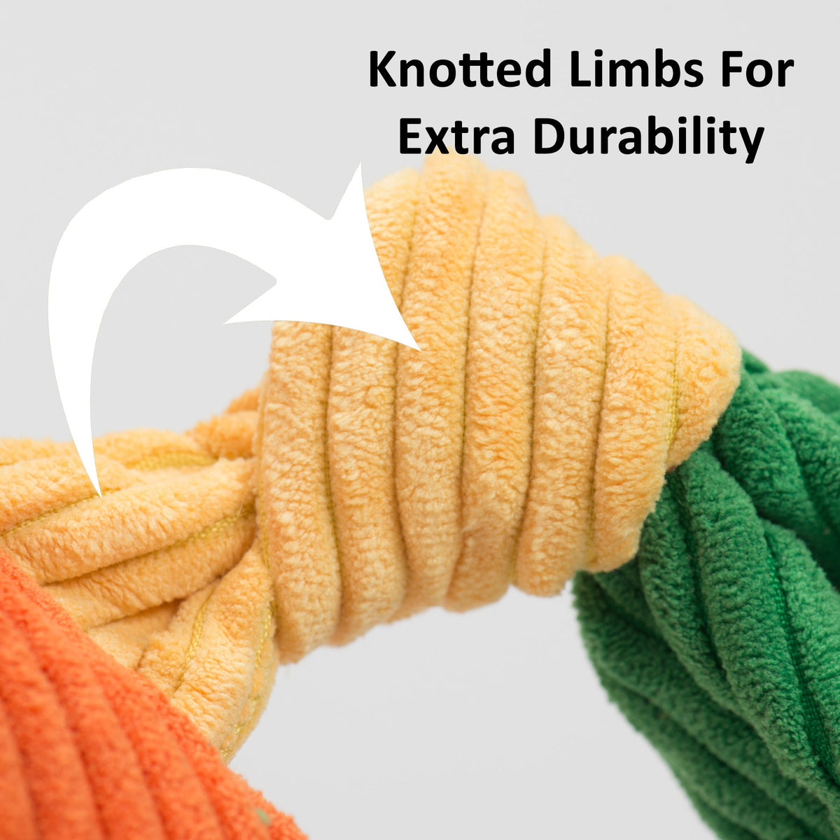 Elefante Arcoíris Knottie® – Juguete de Peluche Premium para Perros