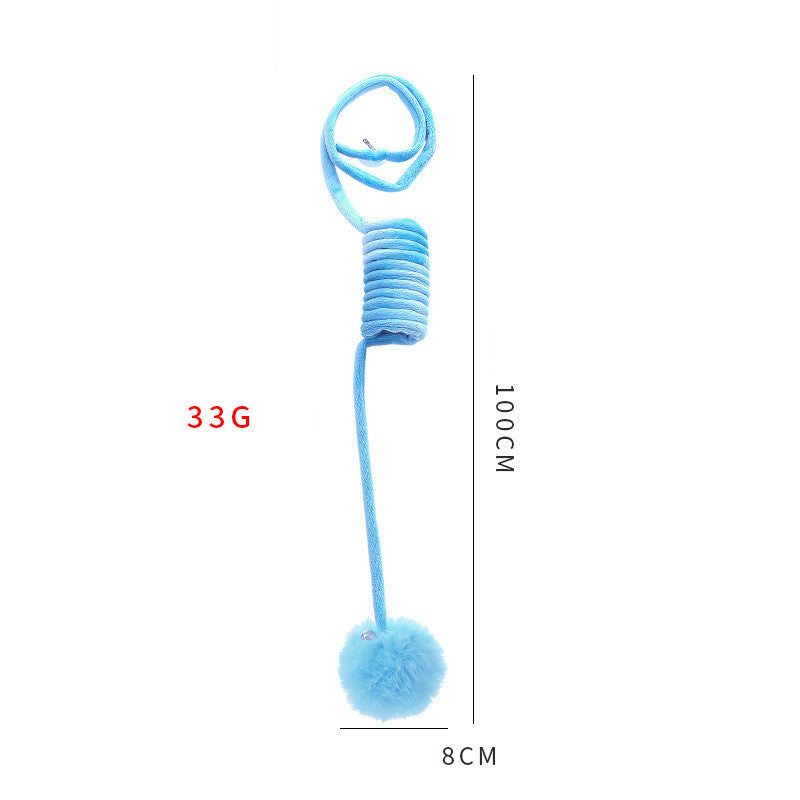 Juguete Interactivo para Gatos – Resorte con Ventosa y Pelota de Pelo