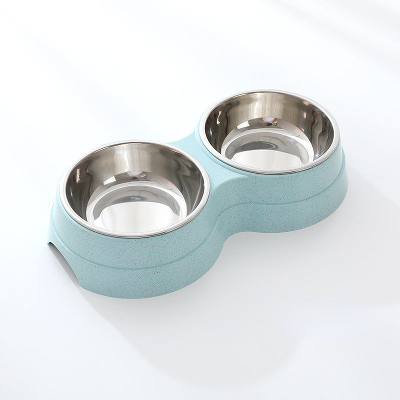 Comedero y Bebedero Doble para Mascotas – Acero Inoxidable, 3 Colores