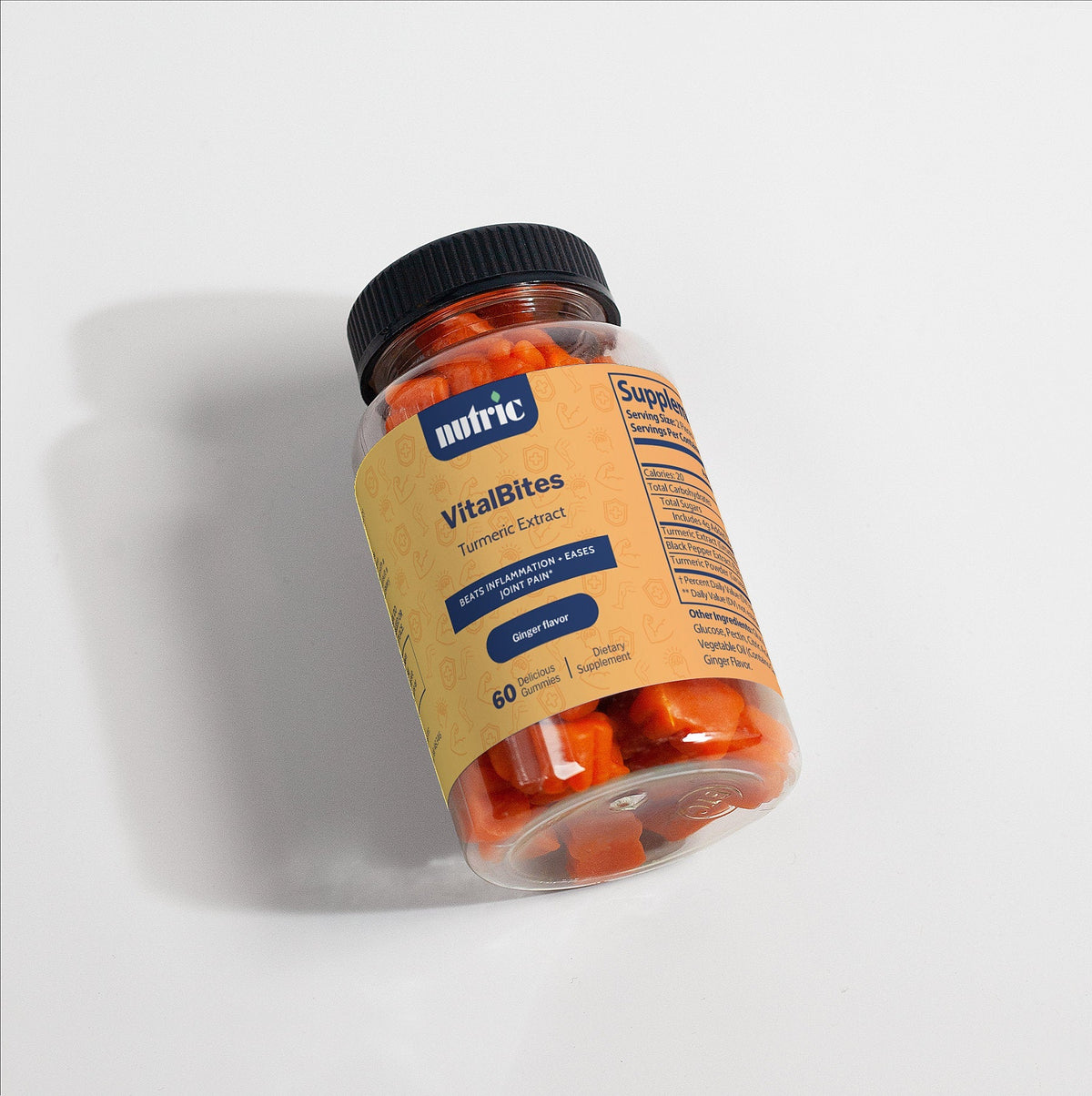 VitalBites Gomitas de Cúrcuma con Pimienta Negra – Antiinflamatorio Natural